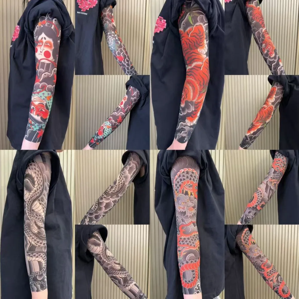 Ultra Thin Invisible Tattoo Arm Sleeves UV Protection Sun Resistant Cooling Arm Covers Unisex Outdoor Accessories