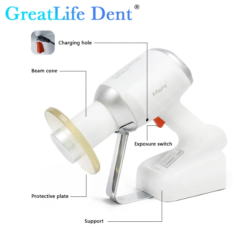 Mexico RU EU In Stock GreatLife Dental Hyperlight X-Ray Unit Digital Portable X Ray Image Rvg Sensor Machine System Rx Camera