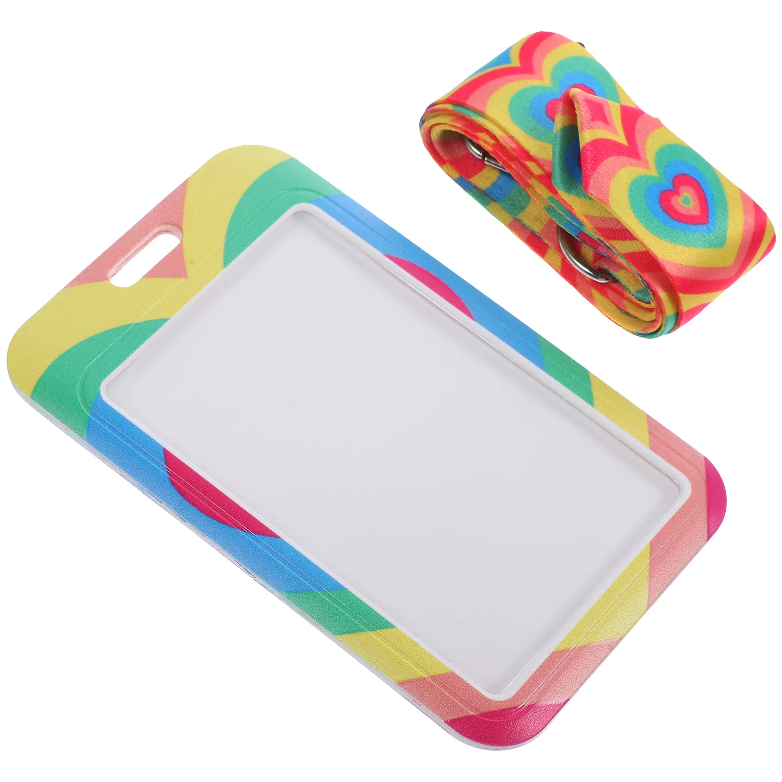 

1Set Multifunction Card Holder Badge Tag Sleeve Id Holder Lanyard Portable Protective Card Cover Bus Pass