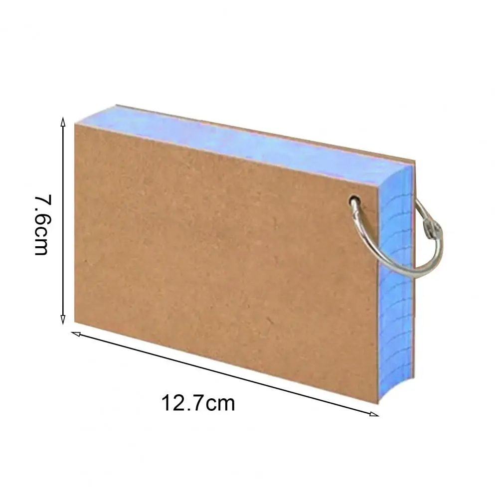 1 Set Colored Index Cards Flash Cards With Metal Ring Smooth Writing Paper No Ink Bleeding Notecards Ruled Study Cards 스티커