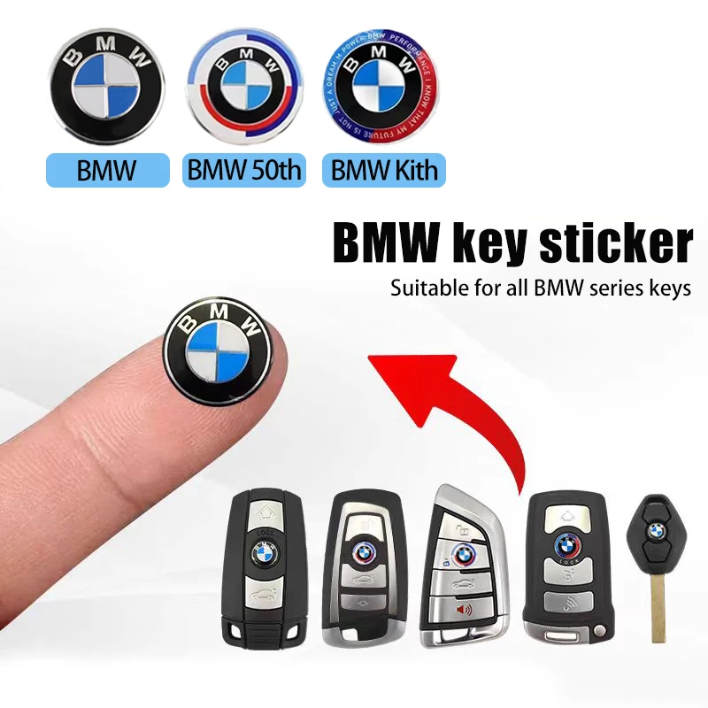 Car Remote Key Logo Radio button Sticker Accessories For BMW 50th Kith F30 F10 E90 E46 E60 E70 E39 E36 E87 X7 E92 E91 E28 X3 X1