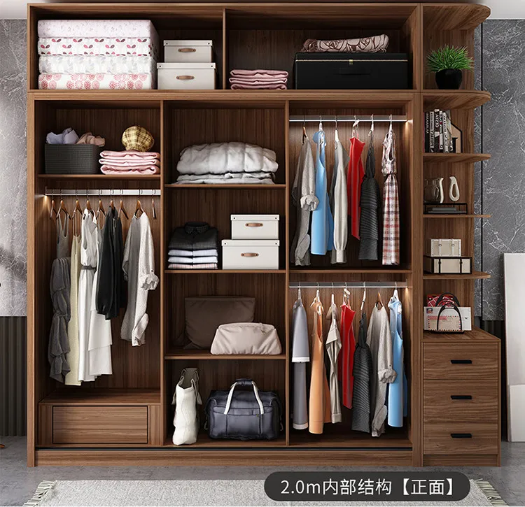 Luxury Material Wardrobe Closet Customized Tall Shelves Open Wardrobes Display Space Saving Muebles Para Hogar Furniture Home