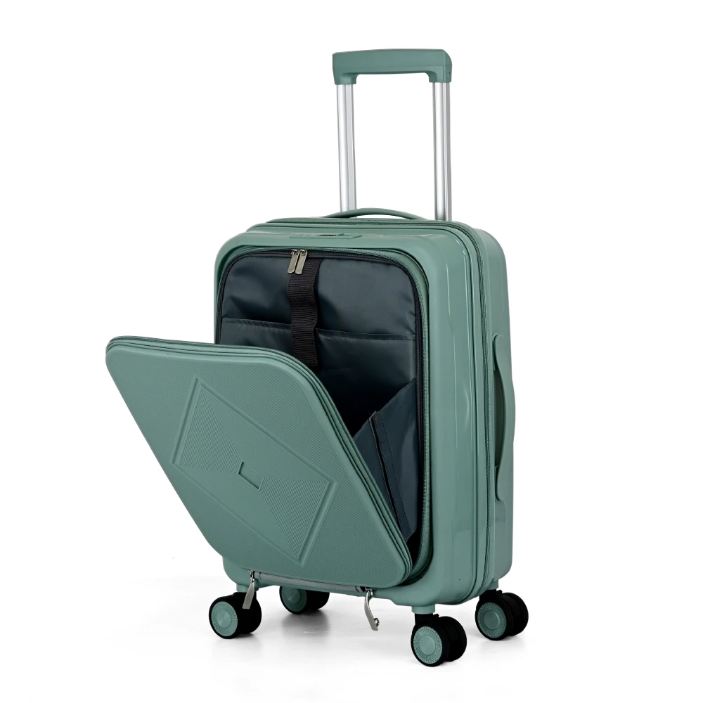 For New Arrival Trolley Suitcase Front Open 3 Pieces Travel Luggage Sets