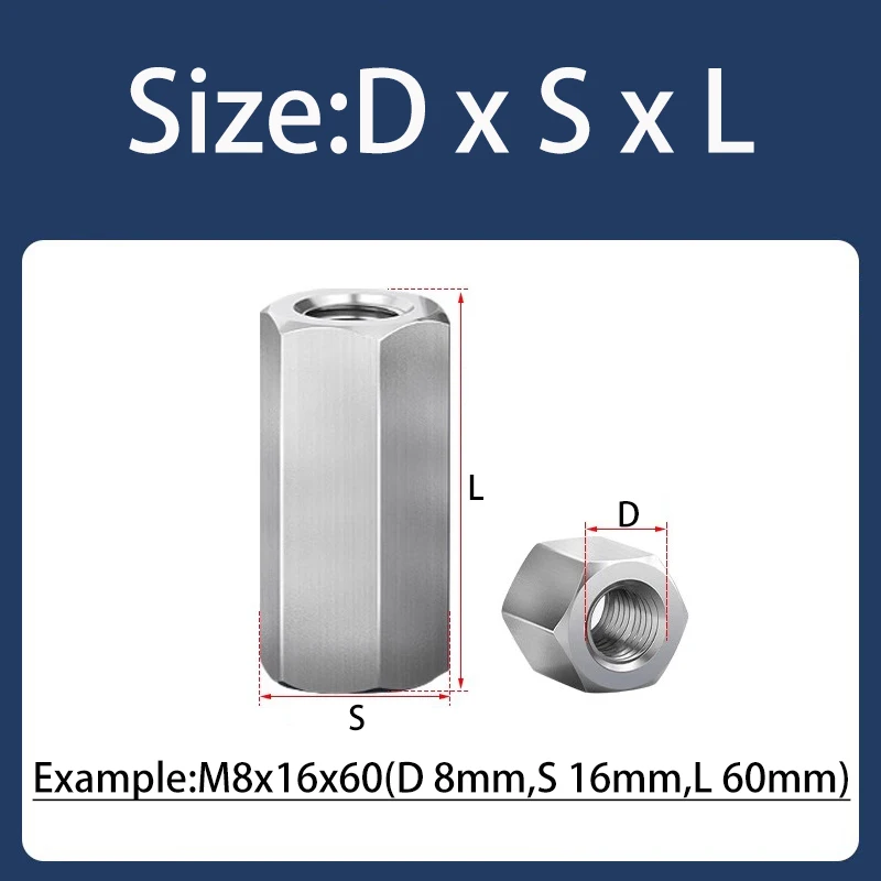 Hex Column Pillars M12 M14 M16~ M24 304 Stainless Steel Motherboard Standoffs Hexagonal Board Rack Spacing Screw Bolts Spacer