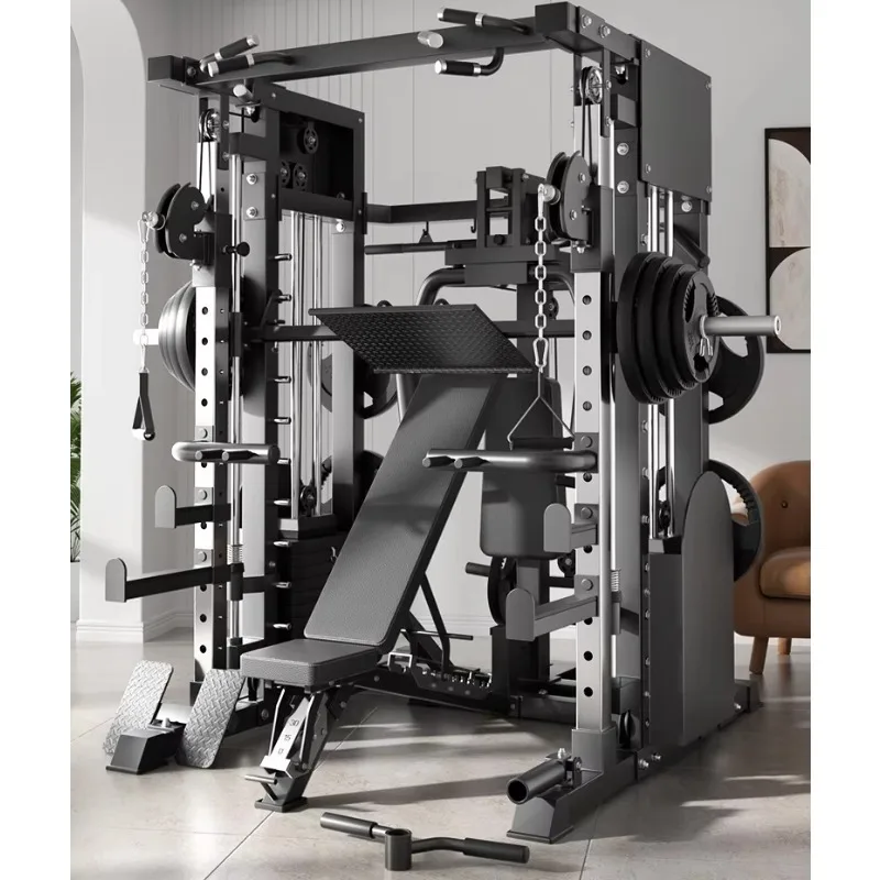 YTYINFitness équipement maison multi-fonctionnel oiseau portique banc presse Squat Rack Smith Machine entraîneur de force complet