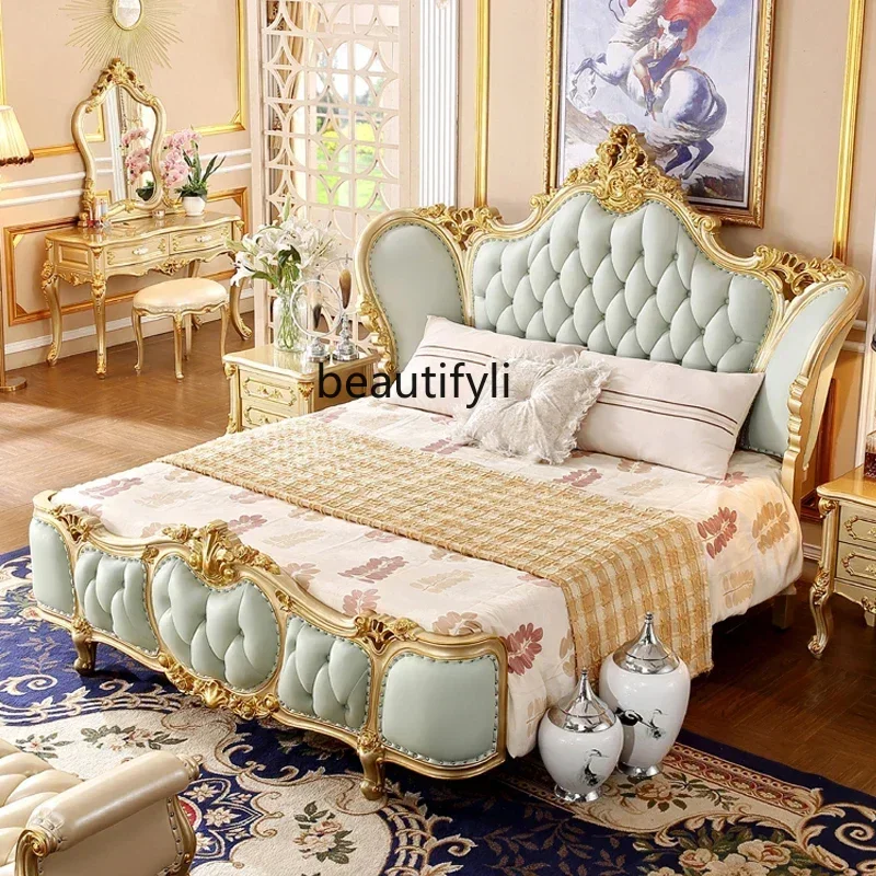 

Кровать принцессы для сна, кожаная спальня, солнцезащитный дизайн, многофункциональная косметическая кровать для девочек, роскошная мебель Cama Lounge Suite 57