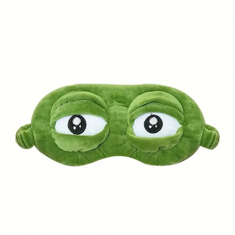 1pc Cute frog sleeping eye mask eye protection Lunch break power outage sleeping eye mask Soft and comfortable eye mask travel e