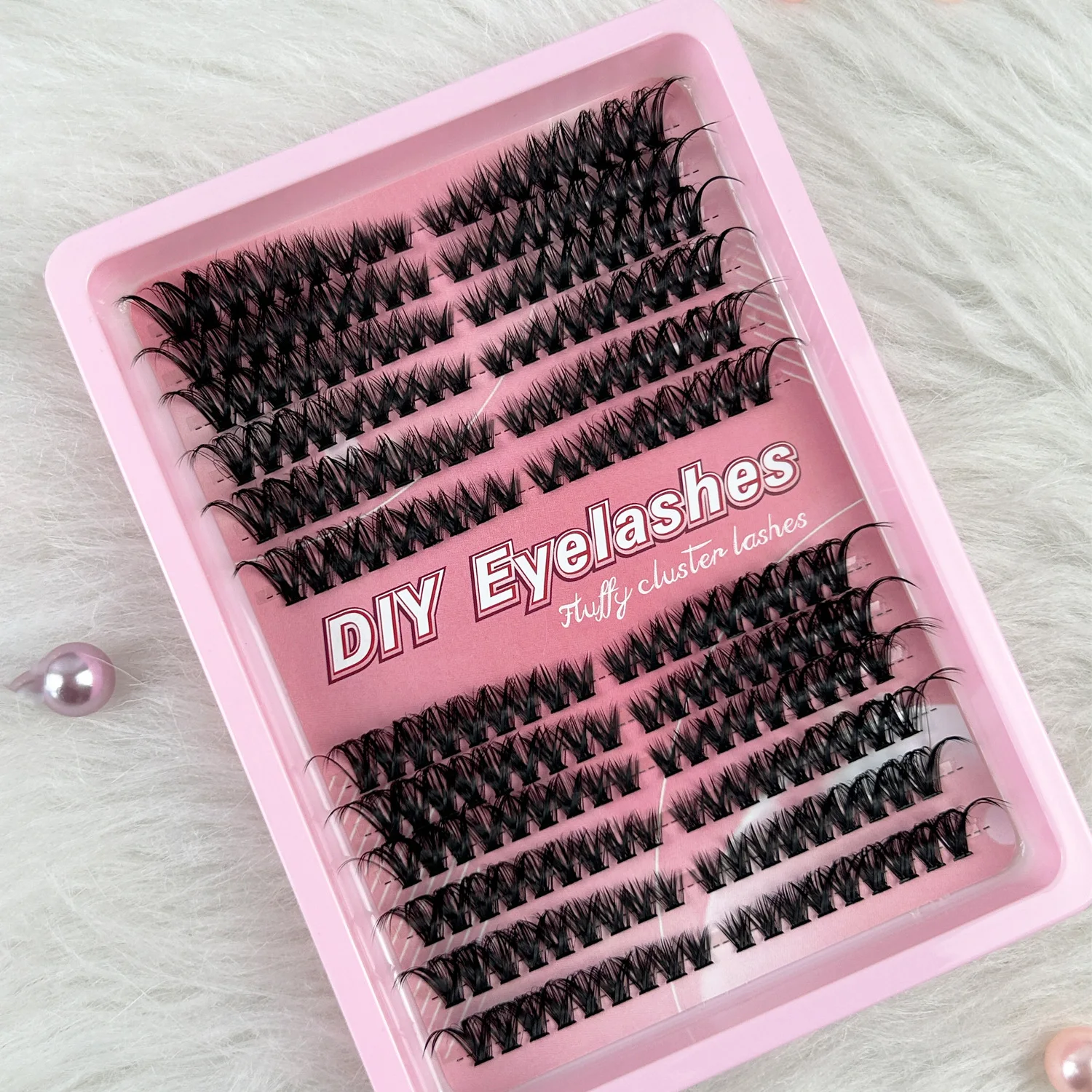 3D Dramatic Voluminous Hot Melt Individual Cluster Lashes Soft Mink Texture Self Grafting Messy Soft Kit