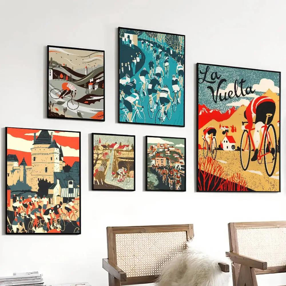 Eliza Southwood Road Bike Poster Self-adhesive Art Room Entrance Restaurant Wall Decor Art Painting