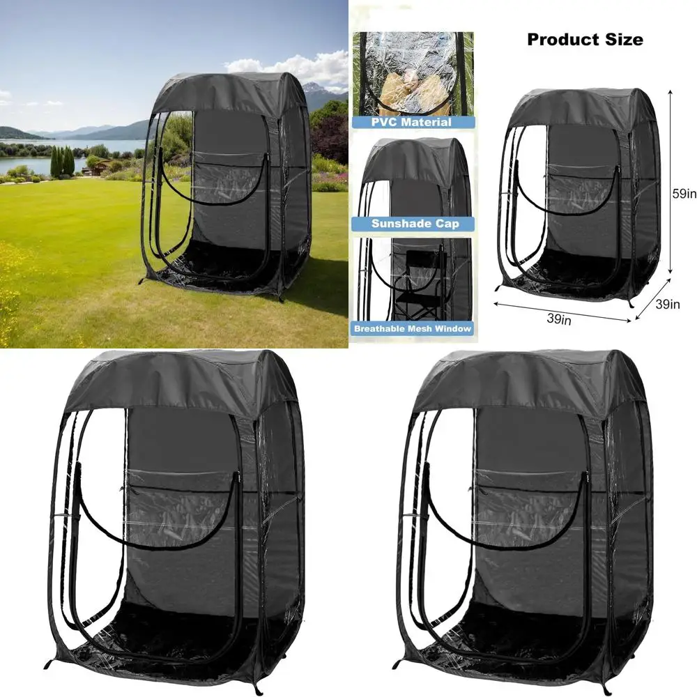 

Компактная одноместная палатка-тент для активного отдыха на природе - всепогодное укрытие для спорта, рыбалки, кемпинга