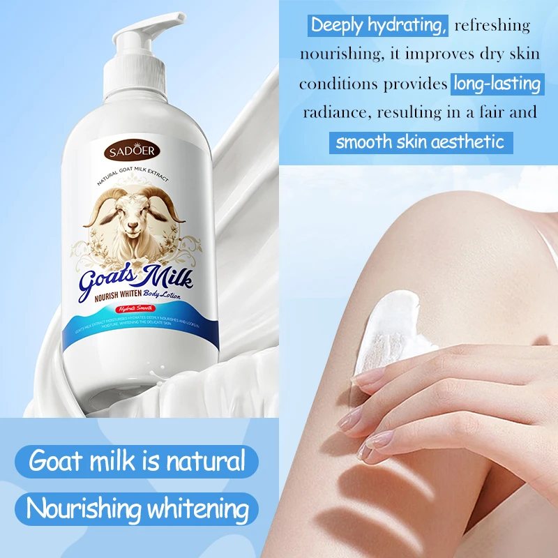 

SADOER Goat Milk Nourishing Whitening Body Lotion Improve Sagging Skin Lotion Nourishing Moisturizing Lifting Brighten Skin Care