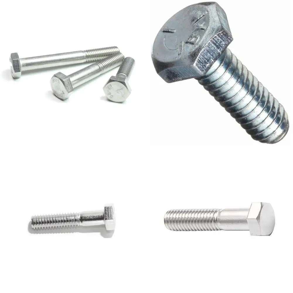 مسامير سداسية من الفولاذ المقاوم للصدأ 18-8 درجة A2-70، طول M16 × 65 مم، 25 عبوة، خيط خشن، ملولب جزئيًا، طول ملولب 2.25