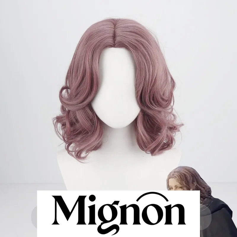 Mignon Melina cosplay wig center part silicone scalp Halloween gift
