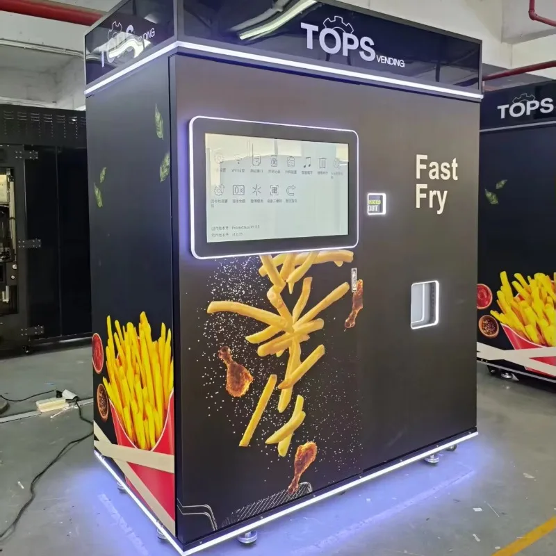 Fully automatic French fries vending machine 35 seconds potato chip dispenser 220v New conditions