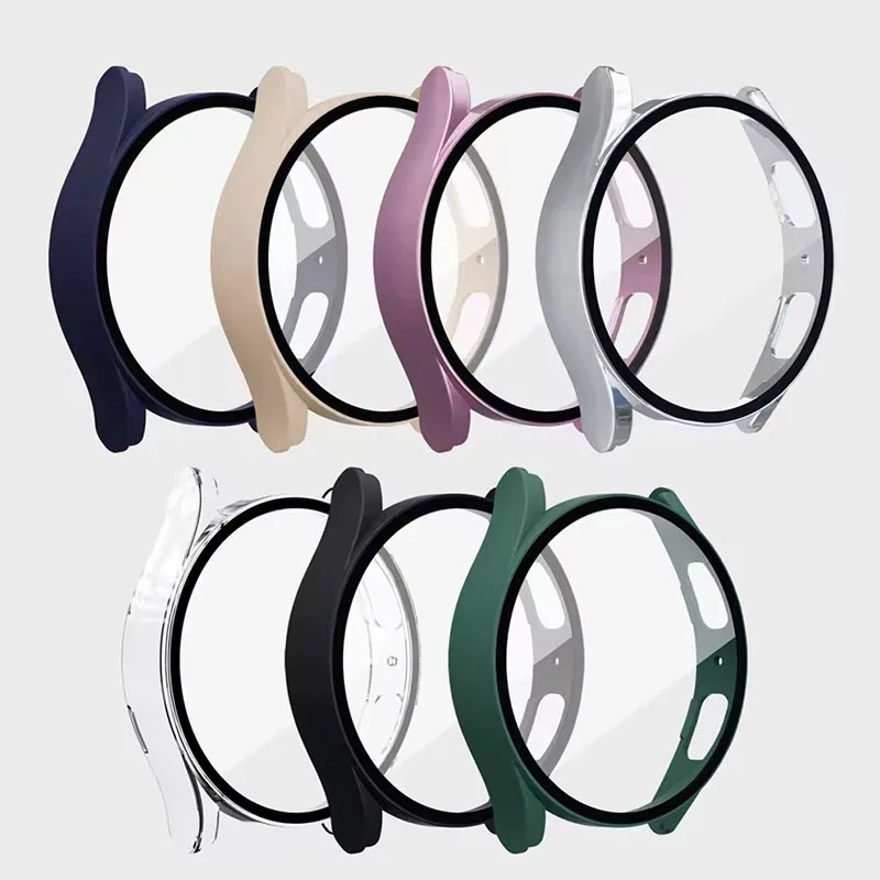 Uhrenabdeckung für Samsung Galaxy Watch 4 42 mm 46 mm 40 mm 44 mm 45 mm, PC-Mattgehäuse Rundum-Schutzhülle für Watch5/5Pro