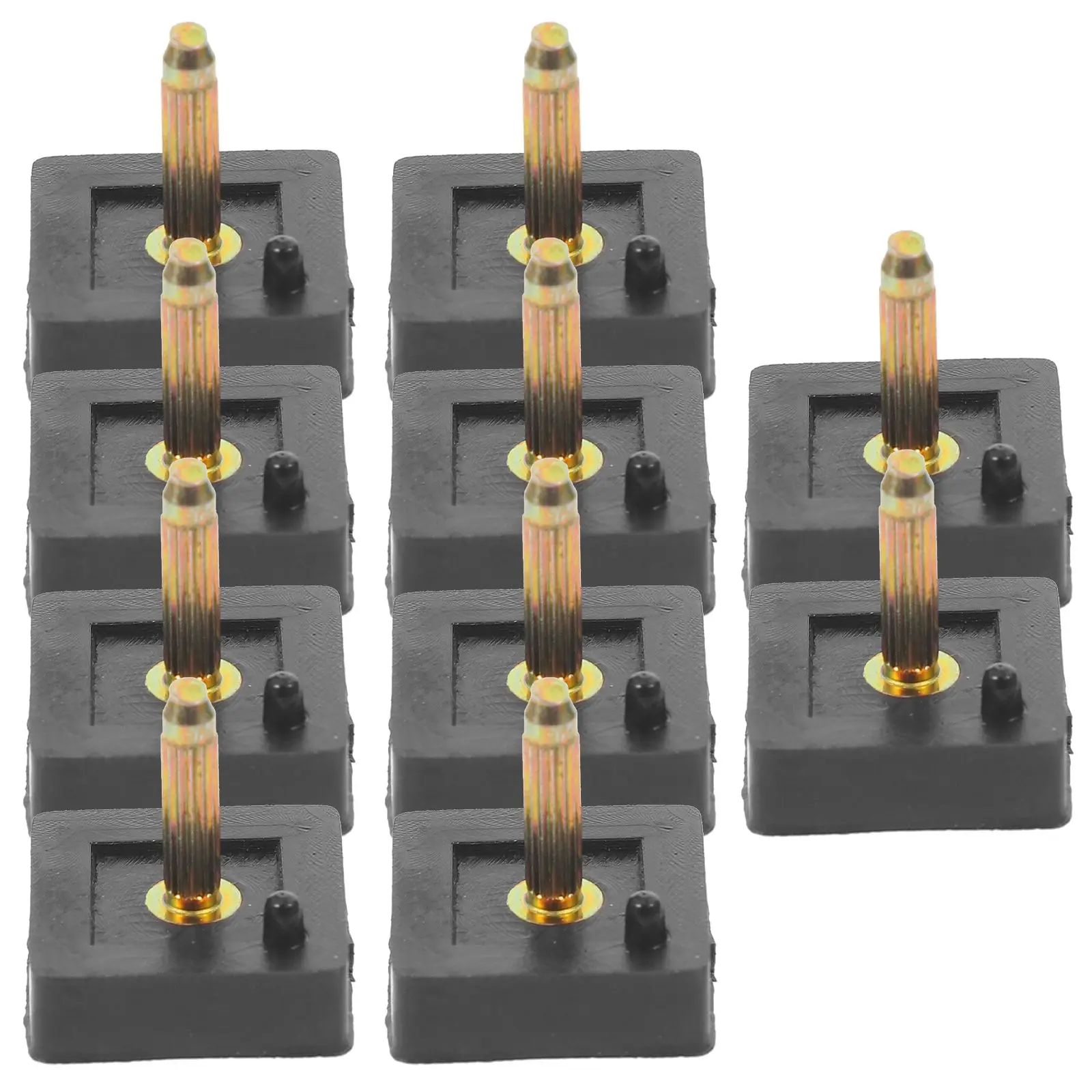 

5 Pairs Square High Heel Tips Black Repair Caps Replacement Shoe Studs 16mm Wide Thick Thin Pins Fashion Trendy