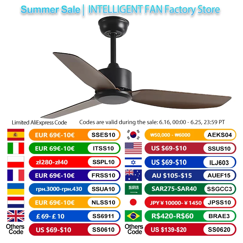 

54-inch ABS blade modern ceiling fan with DC motor，6 speed settings，suitable for lofts or floors，includes remote control support