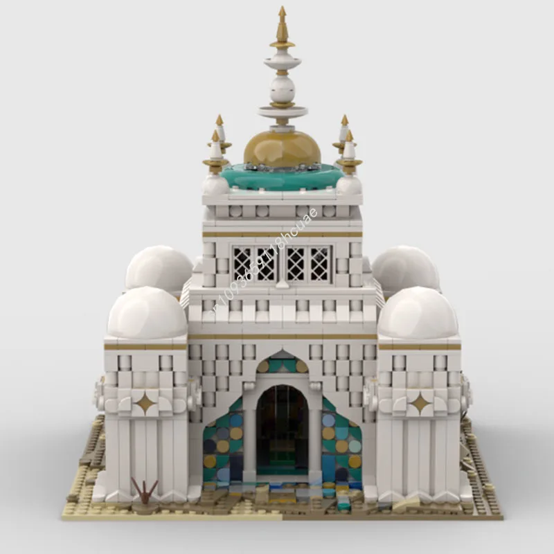 2150 Uds. MOC Castillo del templo árabe modelo bloques de construcción idea arquitectura juguetes modulares creativos DIY niños ladrillo regalos de navidad
