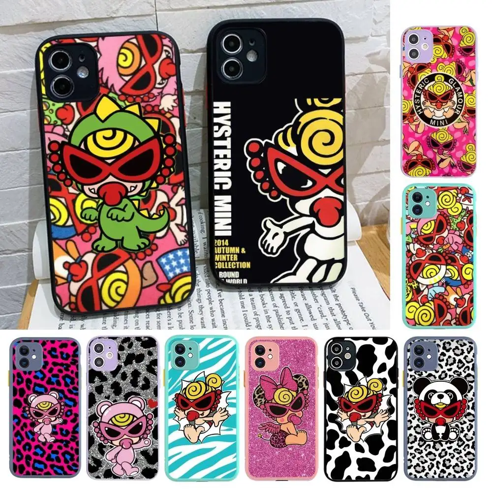 

Popular Brand H-Hysteric M-Mini Phone Case For IPhone 16 Pro Max 15 14 13 12 11 XS MAX X Plus Candy Color Matte TPU Phone Cover