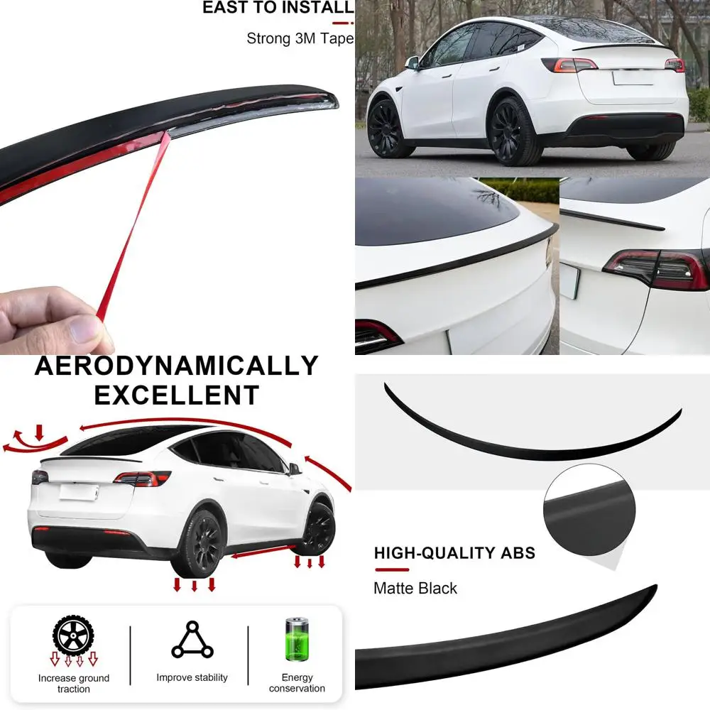 

Подходит для спойлера Tesla Model Y, задний спойлер, крыло 2020-2023 2024, задняя губа багажника Tesla Model Y, спортивный внешний вид Tesla Model Y Acc