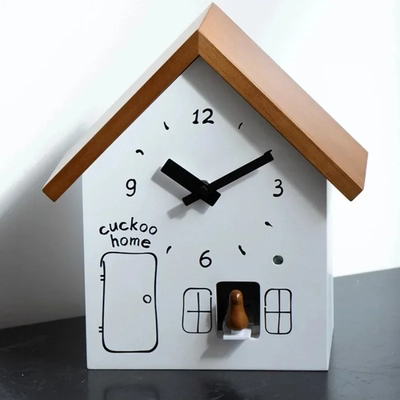 Cute Wall Cuckoo Clock Art Living Room Cuckoo Clocks Retro Bedroom Wall Clocks Modern Household Aesthetic Decoration Clock