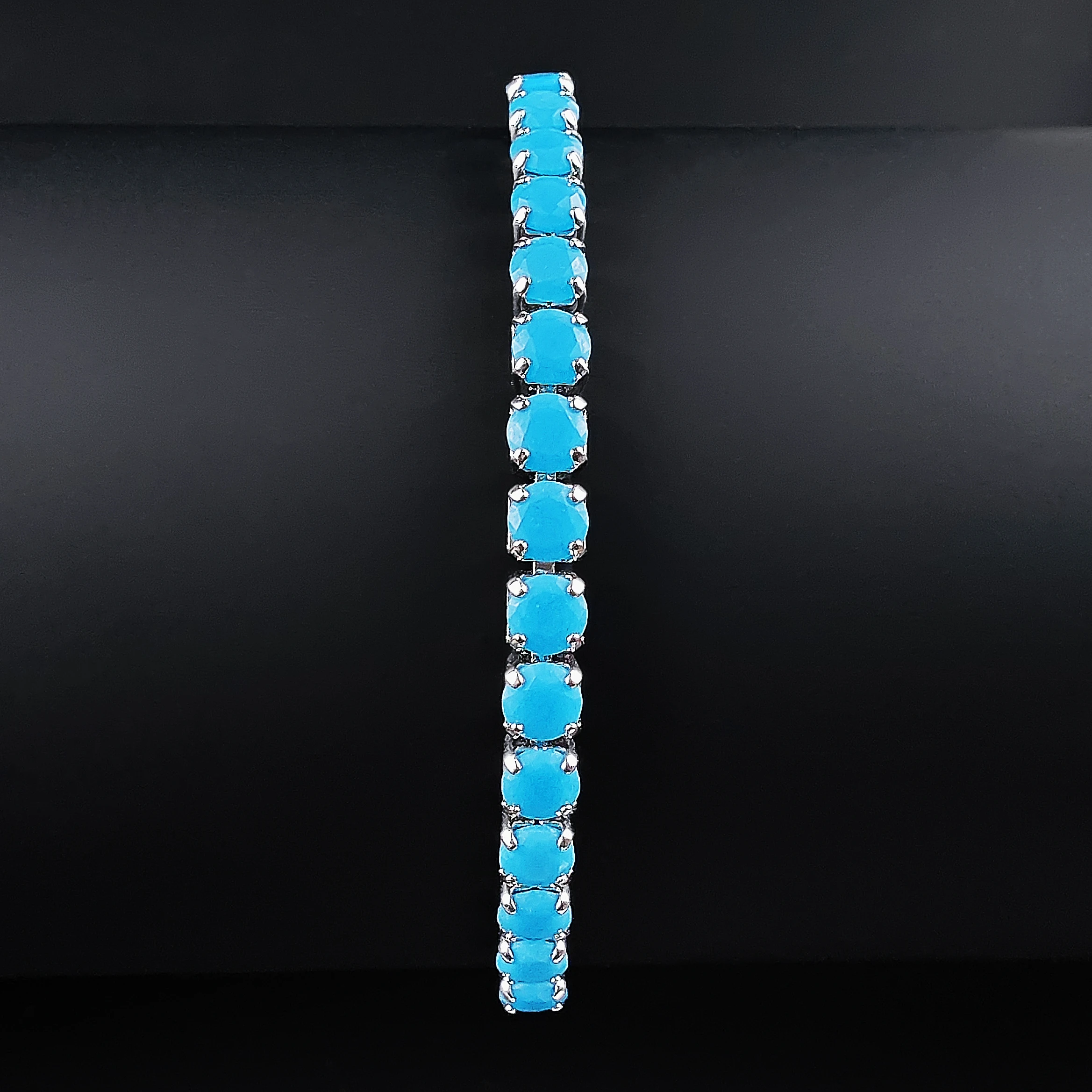 2024 New Arrival Luxury Round chalchite color on hand Bracelet Bangle For Women Anniversary Gift Jewelry Bulk Sell S5785