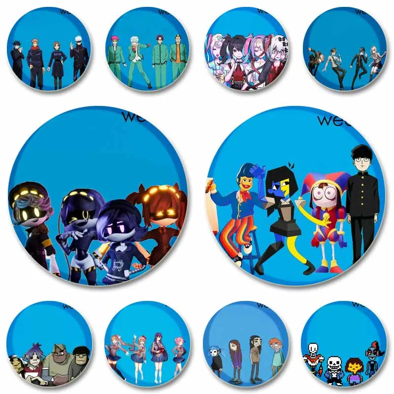 

Creative Funny Weezer Pfp Lapel Pins Custom Cartoon Figure Icon Badge Handmade Snap-in Brooches for Backpack Clothes Decoration