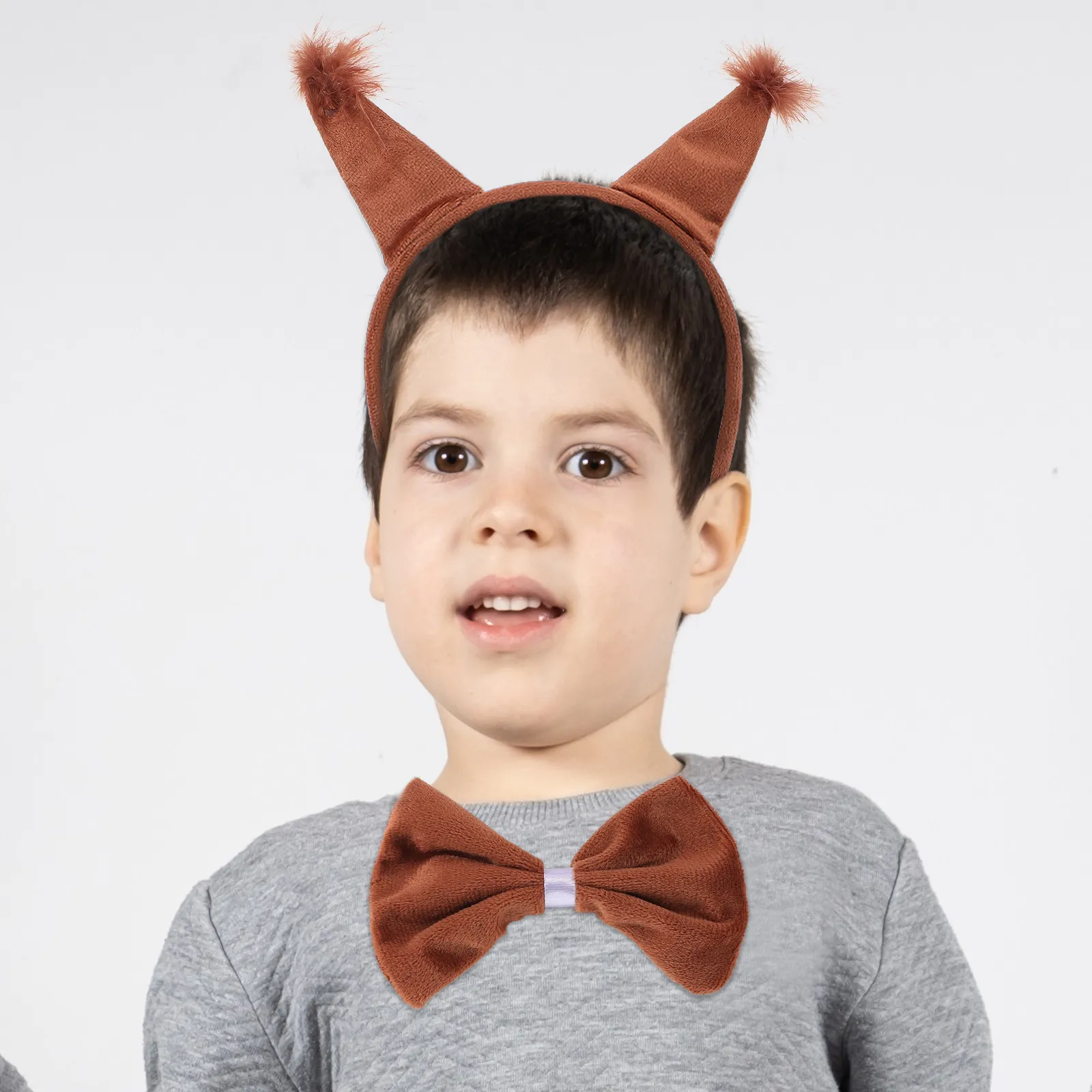 

Набор: повязка на голову с ушками белки и хвост, милый костюм животного для косплея, реквизит для вечеринок, для детей и девочек