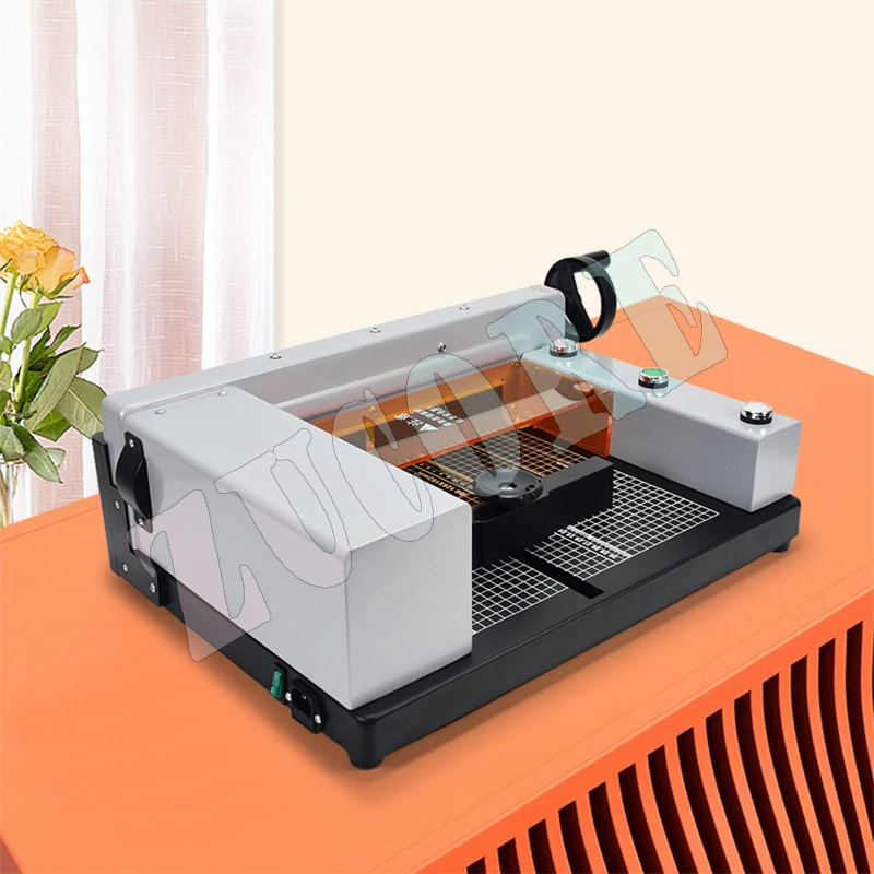 التلقائي القاطع سطح المكتب الكهربائية CNC A4 آلة قطع الورق مكتب المنزل المقصلة المتقلب Bidding صور كتاب القاطع QZ-300