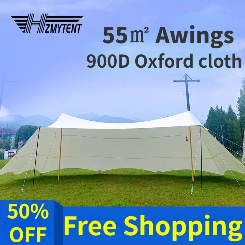 Beach Awnings Garden Cover Waterproof Shade Gazebo with Frame Large Tarp Tent Oversize Awings Outdoor Camping 900D Oxford Cloth