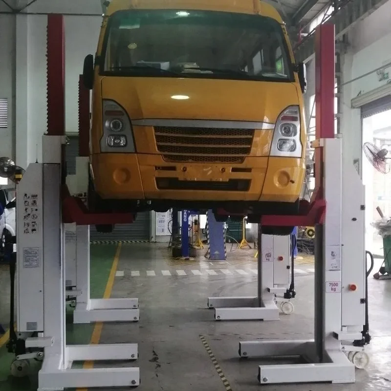 Wireless hydraulic remote control lift bus bus four column mobile lift