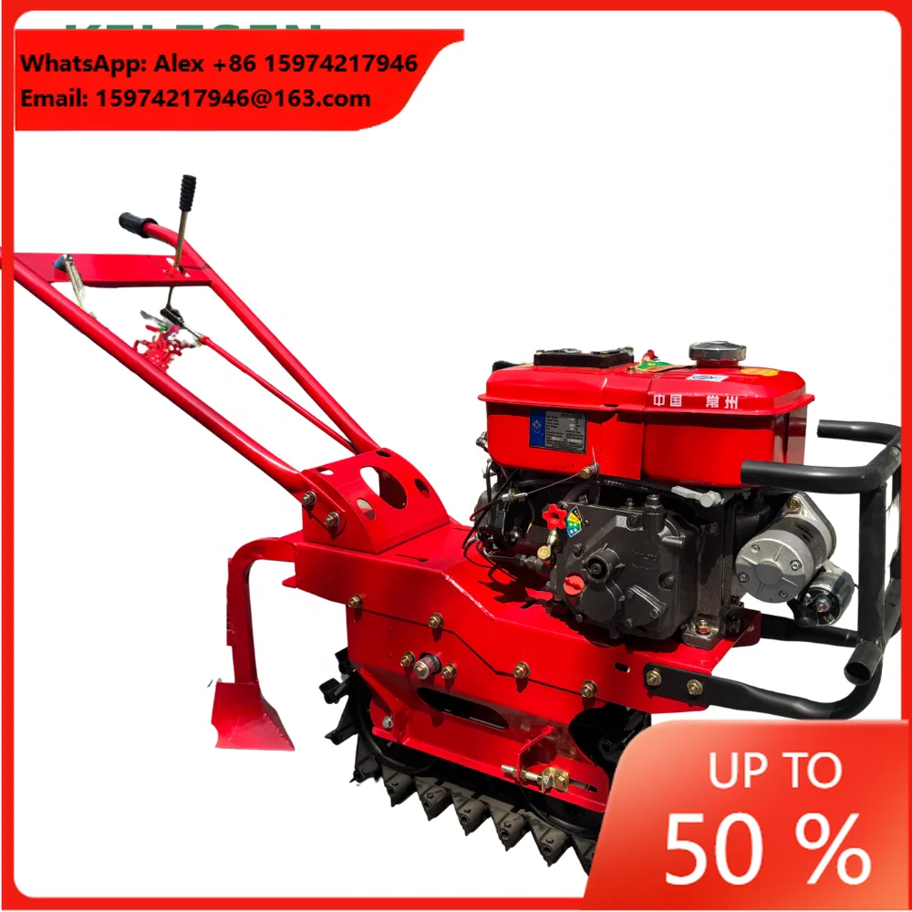Diesel Agricultural Plowing Tilling Machine Multifunctional Furrowing Ridging Weeding Fertilizing