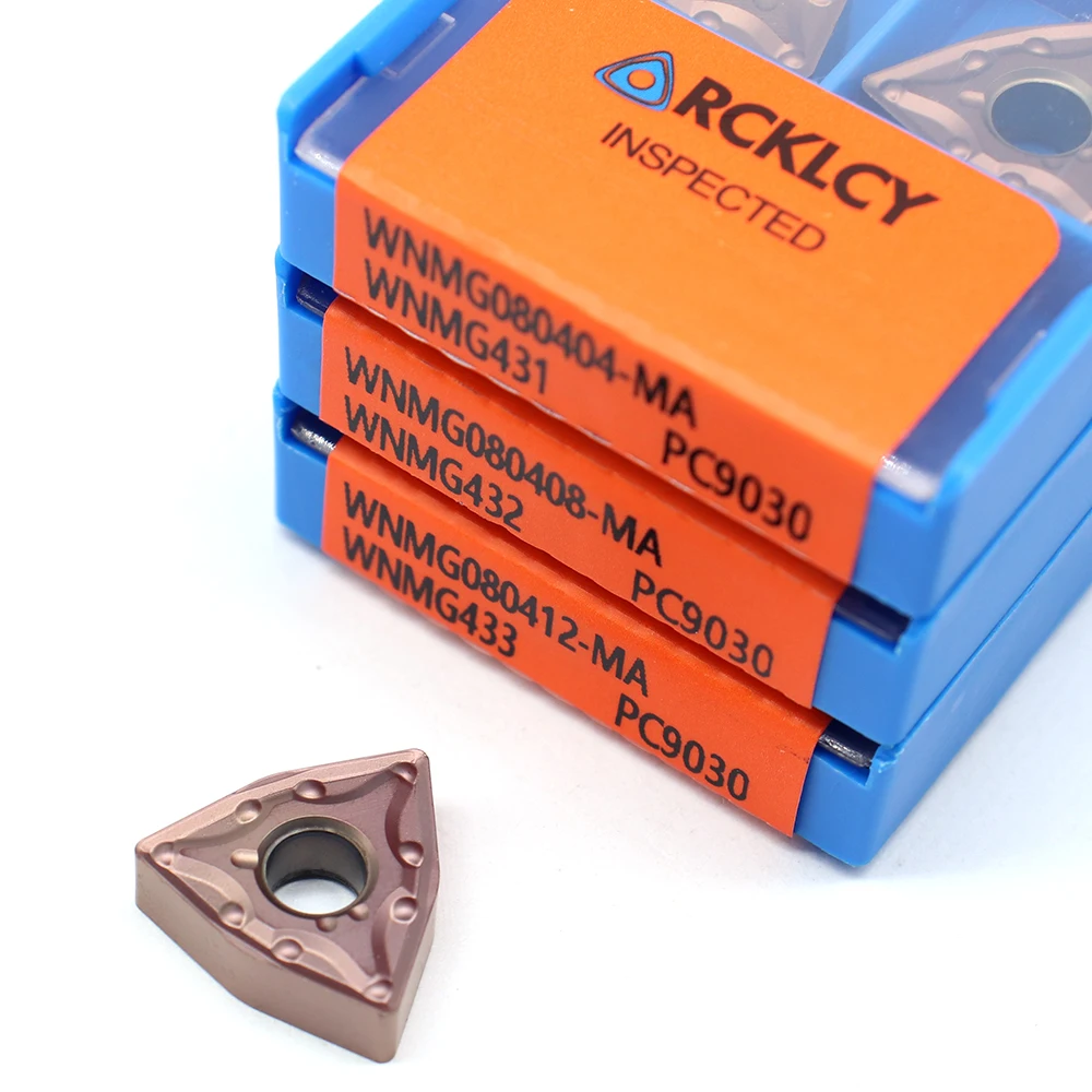 10PCS WNMG080404 WNMG080408 MA PC9030 Cao Chất Lượng Carbide Chèn Công Cụ Chuyển Bên Ngoài Chèn CNC Sau Này Công Cụ