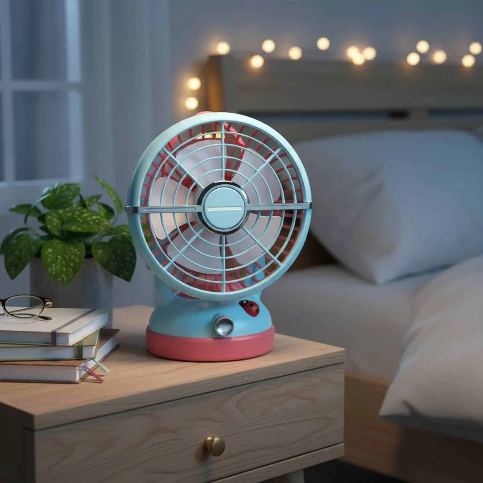 

Retro Table Fan Low Noise Camping Table Fan Quiet Compact for Campers