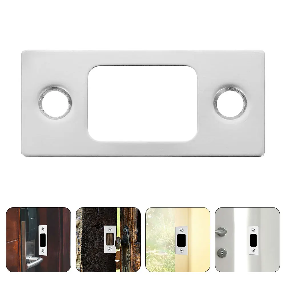 طقم تعزيز لوحة ديدبولت سترايك من الفولاذ المقاوم للصدأ للأبواب الخارجية الداخلية، غطاء لوحة حشو الثقب، الباب الأمامي