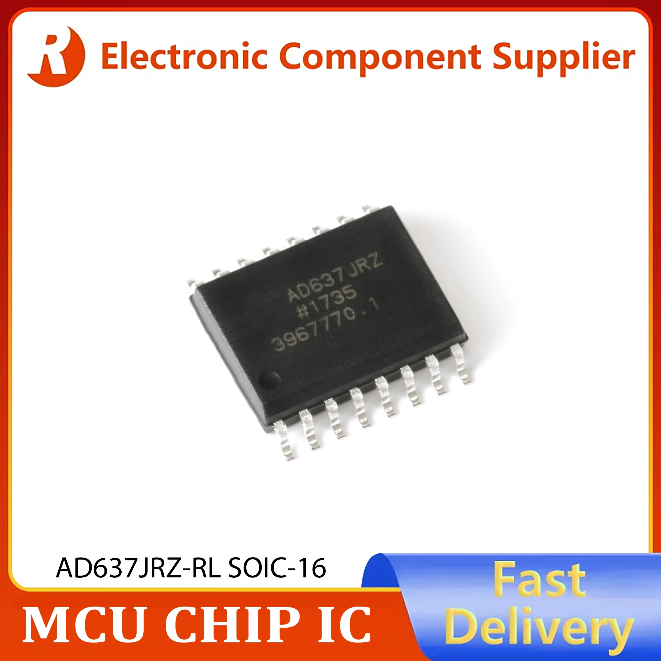 1pcs Genuine AD637JRZ-RL SOIC-16 High-Precision Wideband RMS-DC Converter  IC Chip 100% New Original