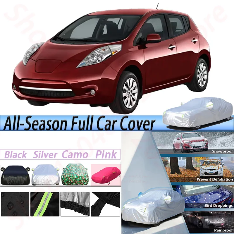 

Full Waterproof Car Covers For Nissan Leaf Outdoor Auto Anti-UV Sun Shade Rain Snow Dust Protection Cover Windproof