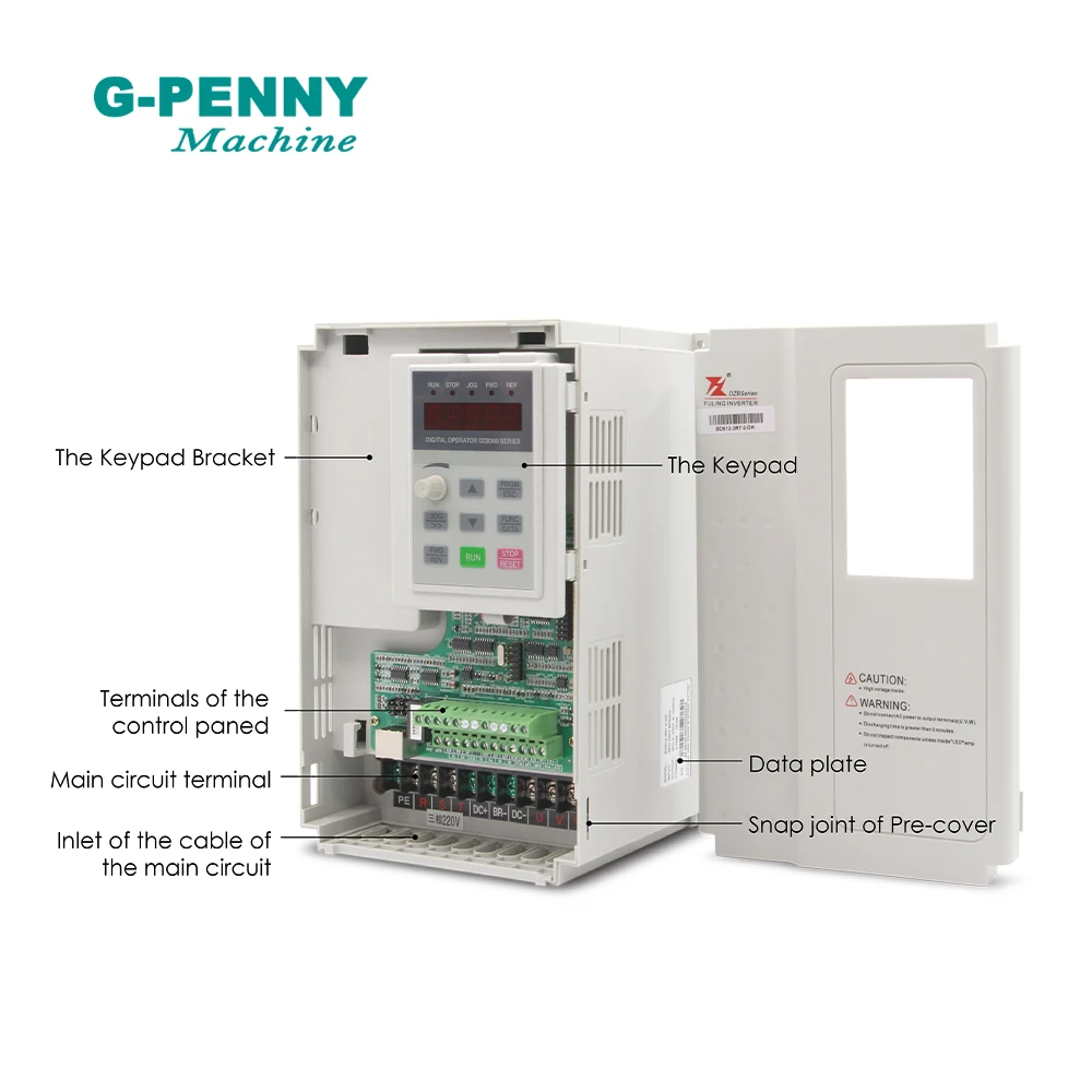 Imagem -05 - Frequência 01000hz 220v 380v Vfd Controlador Variável do Motorista do Eixo do Cnc da Frequência Que Funde o Inversor 7.5kw Alta