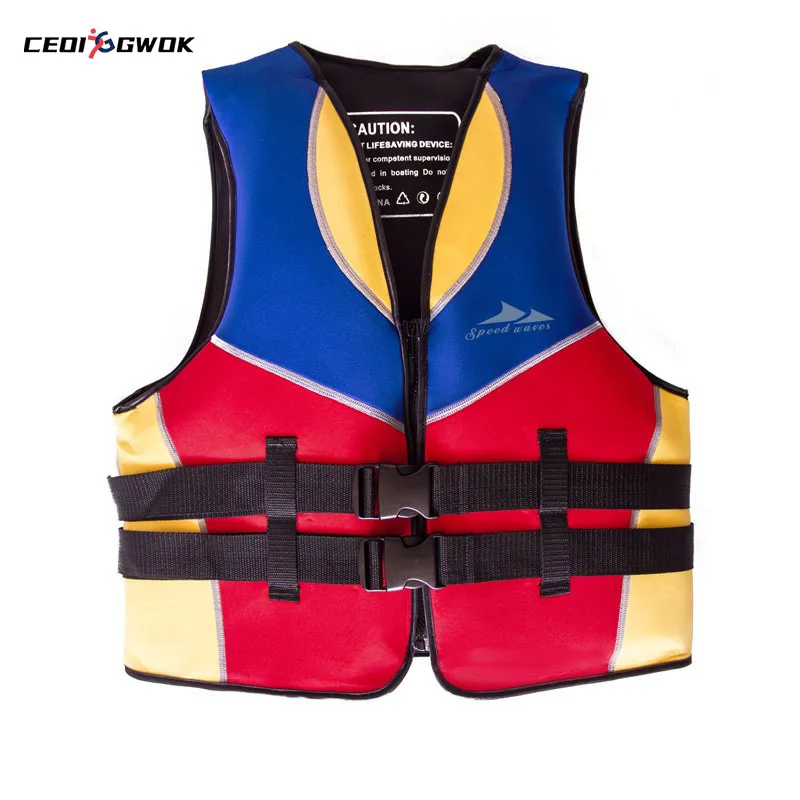 

CEOI GWOK Adult Children's Life Jacket Floating Vest for Boating Fishing Unisex Life Jacket Reflective Strips for Water Sports