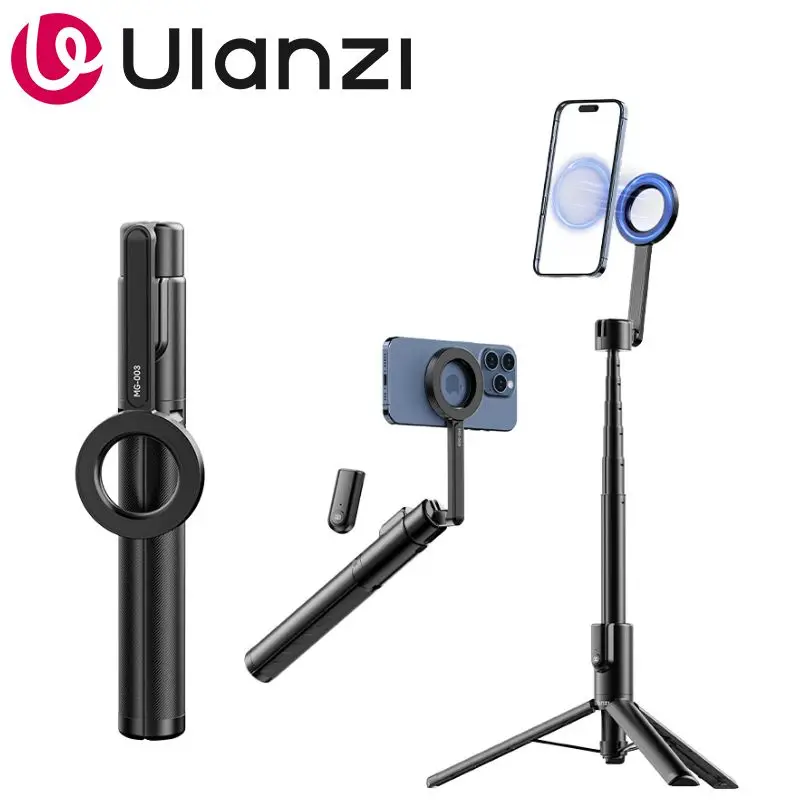 

Магнитный штатив-селфи-стик Ulanzi MG-003 Pro, 1.36 м, 7-секционный, с креплением MagSafe для iPhone, для видеоблогов и прямых трансляций