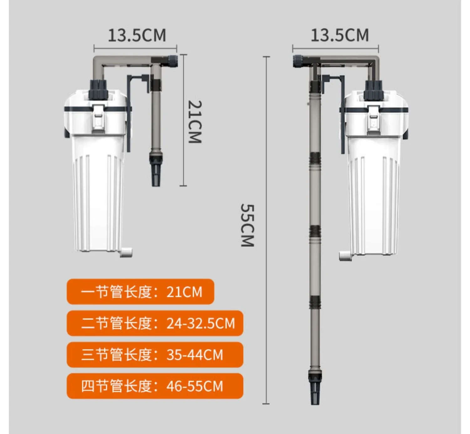 Wall-mounted fish tank filter cycle silent automatic external oxygen filter integrated machine