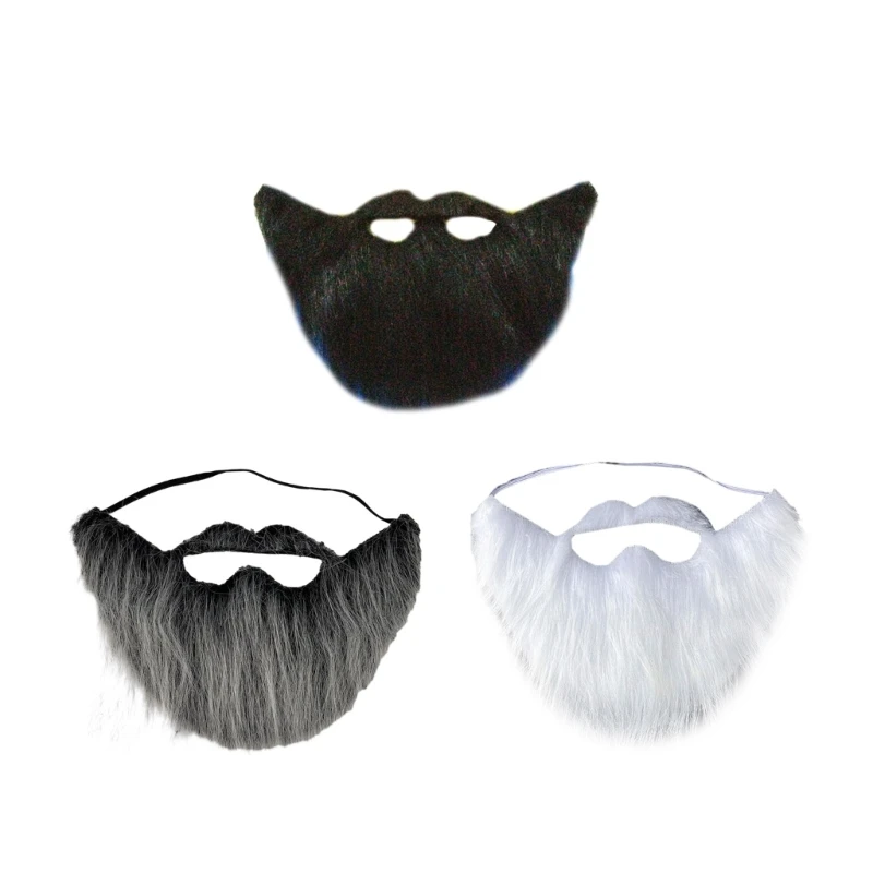 Cosplay de barba de Halloween, accesorios de disfraces, bigote, suministros de fiesta de Navidad, vestido de fantasía, barba falsa, barbas largas peludas, bricolaje