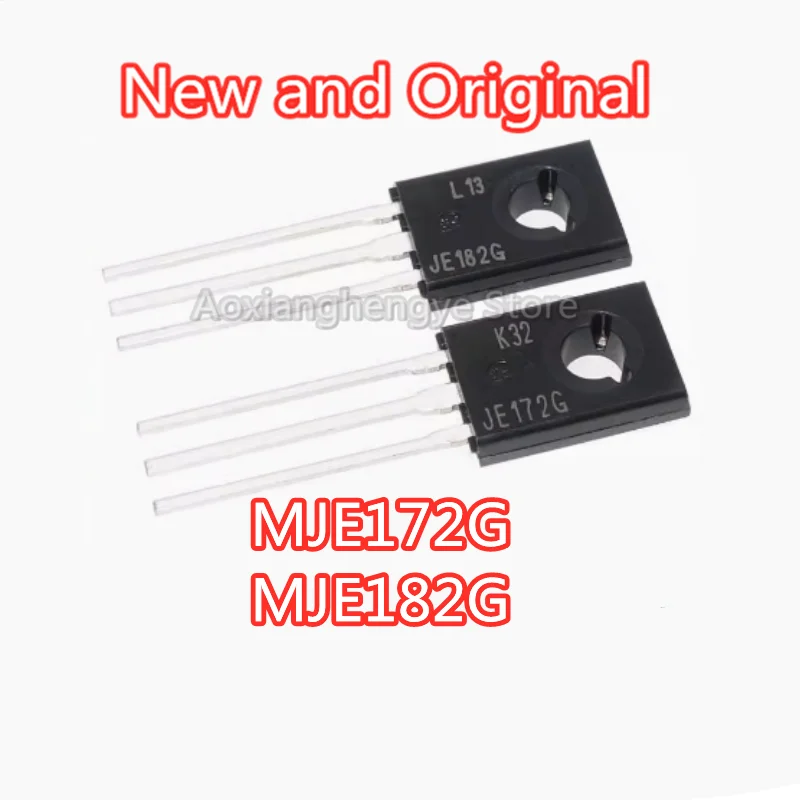 5PCS MJE172G MJE182G JE172G JE182G TO-126 PNP NPN 80V 3A 1.5W Audio power amplifier triode New original