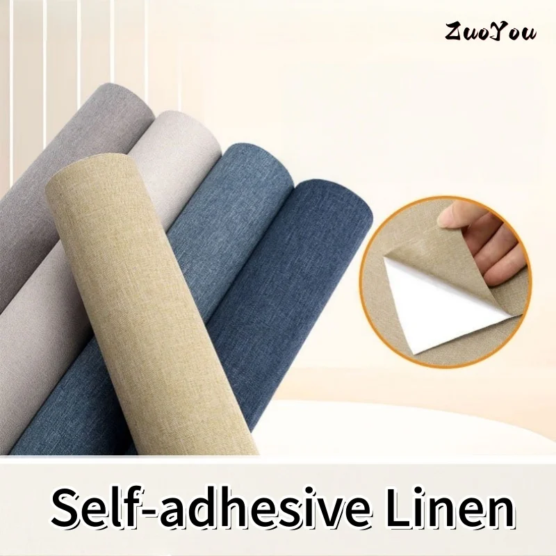

Self-adhesive Linen for Sofas Bed Furniture Tote Bags Car Seat Clothing Repair Multiple Color Linen Fabric Patch DIY Stickers