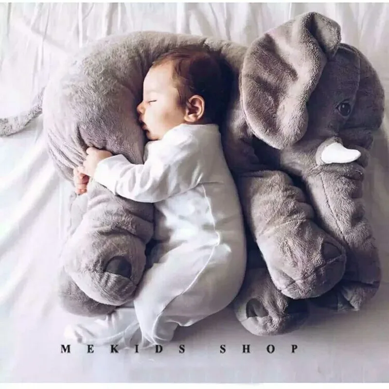 

60/80cm Soft Elephant Plush Toys Cute Elephant Baby Sleeping Pillow Stuffed Animals Best Gifts For Kids Birthday Room Decoration