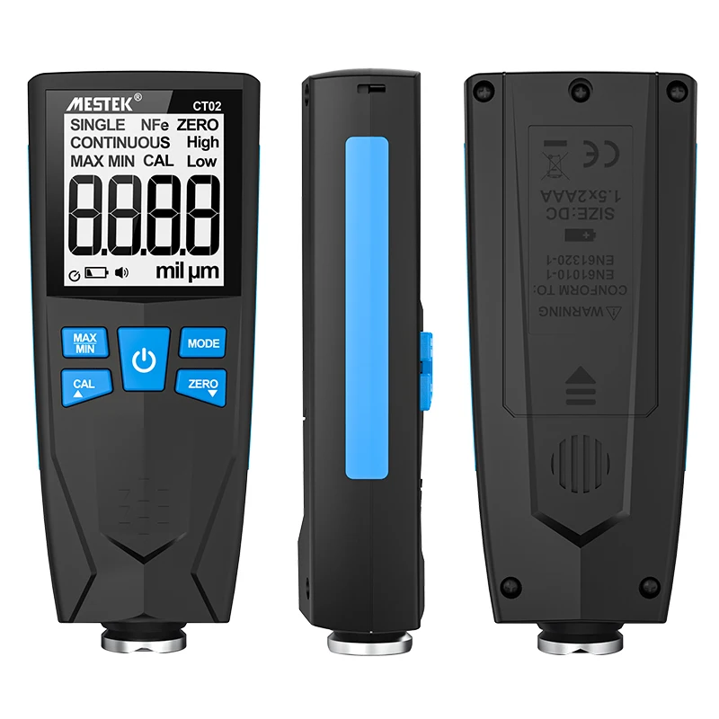 Car Paint Film Coating Espessura Gauge Medidor Tester, Medidor USB, Fe, NFe, para o revestimento não condutora, Instrumento de revestimento, grosso, CT02C