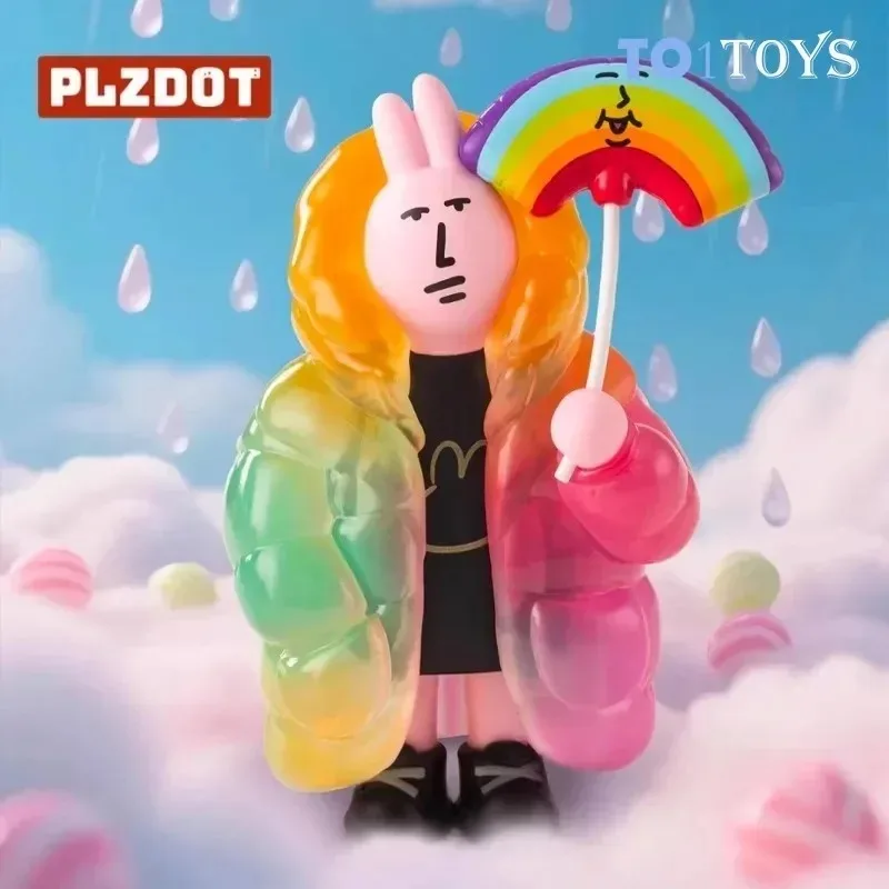 

PLZDOT Pink Rabbit Abstract Series Desktop Ornaments Female Gifts Beautiful Mood Series Blind Box Trendy Plaything