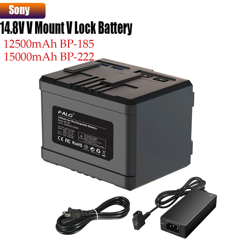 

V-Mount Lithium Ion Battery 14.8V Rechargeable Li-ion Battery For Sony V-Lock HDCAM XDCAM Batteries Camcorder & LED Video Light