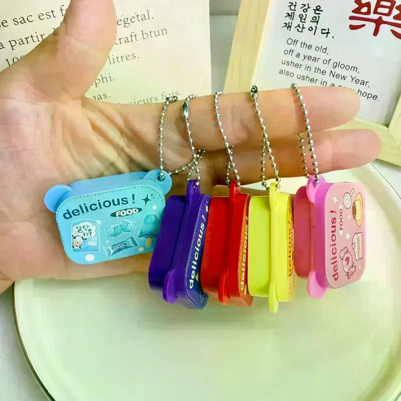 1 Set Phone Bag Pendant Dollhouse Mini Small Lunch Box Tableware Miniatures Kitchen Furniture Items Decorative Accessories