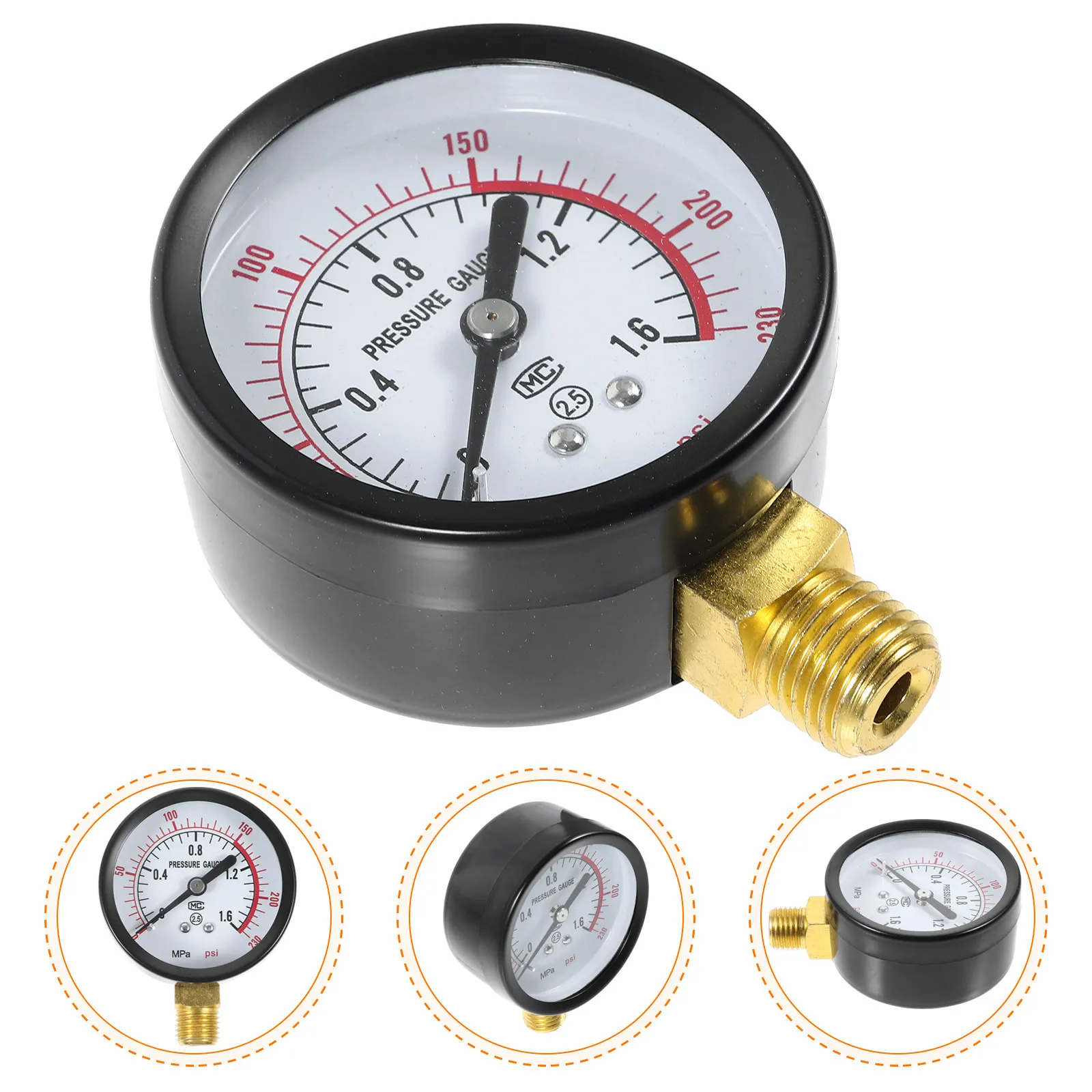 

Pressure Gauge for Popcorn Maker Compact Air Pressure Meter Tool Compatible with Direct Connected Air Compressor
